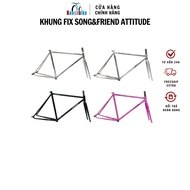 Fixed Gear Song & Friend ATTITUDE CRMO Steel Bicycle Frame (No seat post, neck cup)