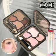 CACE Eye Shadow Plate Easy To Apply Waterproof Four-color Multi-use Blush Eye Shadow effit