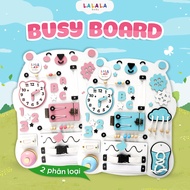 WOODEN TOYS, BLUE AND PINK BUSY BOARD, BUSY BOARD