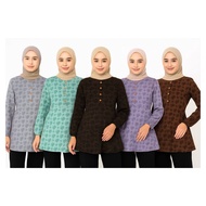 ELYSIA BLOUSE KEMEJA BUNGA KAIN SEJUK CEY AND CHIFFON CREPE IRONLESS CANTIK WANITA MUSLIMAH