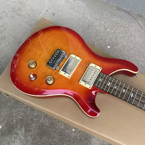 PRS Electric Guitar Flame Maple cherry Solid Wood Body free Delivery