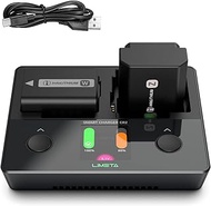 LIMETA NP-FZ100 NP-FW50 NP-BX1 Dual Fast Camera Battery Charger for Sony USB Type C Smart LCD Camera