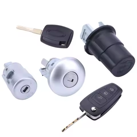 1set Car Door Ignition Barrel With 2 Keys Car Lock Cylinder Set For Ford Transit Custom MK8 2015-202