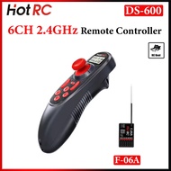 HOTRC DS-600 6CH 2.4G Transmitter LCD Remote Controller With F-06A 6CH PWM Receiver For RC Boat Ship