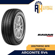 YEAR 2025 RADAR 205/70R15C 8PR 106/104R ARGONITE RV4
