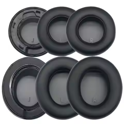 1 Pair Sponge Cushion Replacement Earpads Soft Protein Leather Wireless Headset Pad Black for JBL Cl