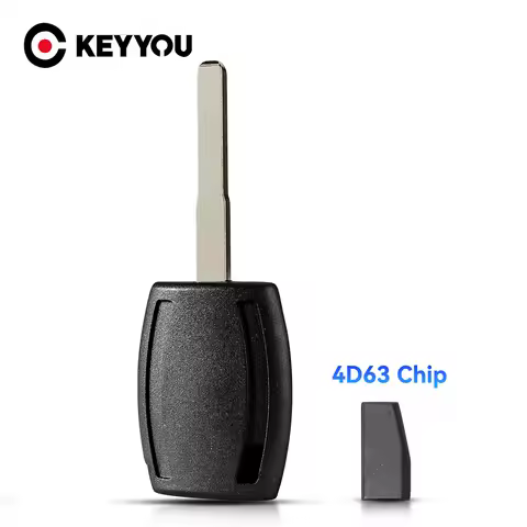 KEYYOU New Replace Transponder Car Key Case ID63 4D63 40/80 Bit Chip Shell For Ford Fiesta Mondeo Fo