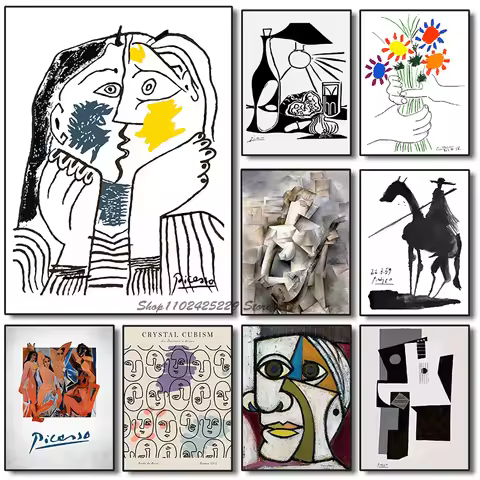 Classic Abstract Poster Works of Famous Abstract Artist Picasso Canvas Printing Painting Wall Art Ho