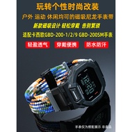 Suitable for G-SHOCK Casio 3506 Small Square GBD-200-1/2/9 GBD-200SM Nylon Watch Strap
