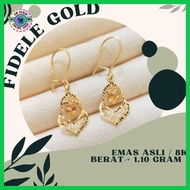 Terjangkau Anting Love Wayang Emas Asli Ubs 375 Emas Muda