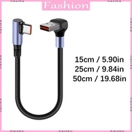 NAV 15 25 50cm Short 66W USB USB to Type C Cable 90 Degree Elbow USB To Type C Cable
