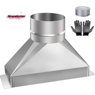 Duct Transition Adapter Rectangular to Round, Microwave Vent Kit 4" Dia X 3-1/4" X 10" L in Galvaniz