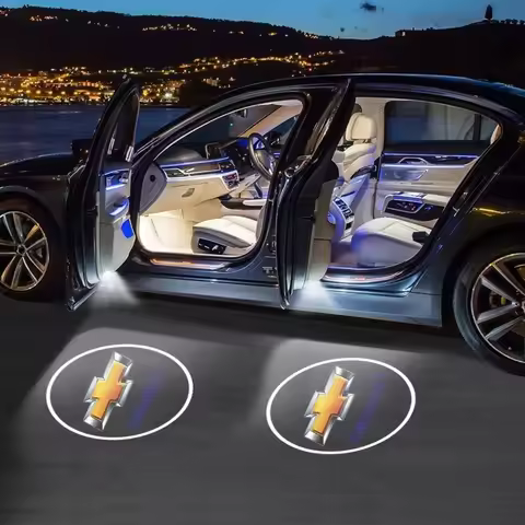 Car Door Welcome Light Car Logo Projector LED Car Badge Fit For Chevrolet Silverado Impala Malibu Eq