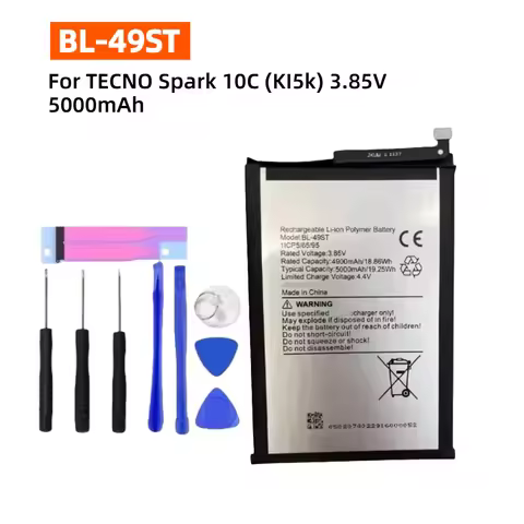 For TECNO Spark 10C (KI5k) 3.85V 5000mAh BL-49ST Mobile Phone Battery