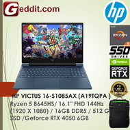 HP VICTUS 16-S1085AX GAMING LAPTOP (RYZEN 5 8645HS,16GB,512GB SSD,16.1" FHD 144Hz,RTX4050 6GB,WIN11)FREE BACKPACK