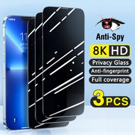 3Pcs Privacy Tempered Glass For iPhone 15 Pro Max 14 Pro Max 13 12 11 Pro Max 12 Mini 15 14 Plus Anti-Spy Glass Screen Protector