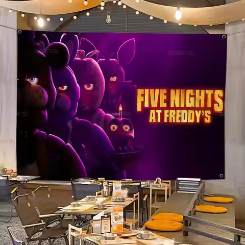 Fnaf Five-nights-At-Freddys Anime Chart Flag For Living Room Home Dorm Decor Art Home Decor Banner