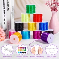 Tali Benang Karet serat 60meter / Senar Elastis Bahan Gelang Kerajinan Diy