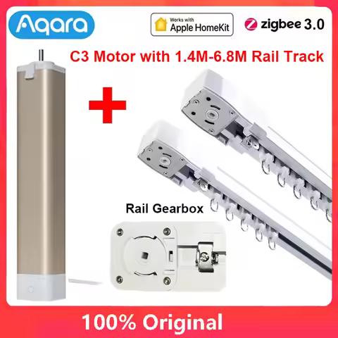 Aqara Smart Zigbee Curtain Drive Motor ZNCLDJ10LM With1.8m-6m Electric Curtain Rail Track Mi Home Ho