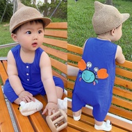 ️ [Cloud Feeling · Babe Shop] 66-100cmA Type Cotton Summer Style Baby Bodysuit Boys Thin Style Rompe
