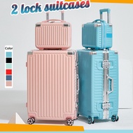 HANK กระเป๋าเดินทาง18/20/26นิ้ว กรอบอะลูมิเนียม suitcase กระเป๋าเดินทางกรอบอลูมิเนียม กระเป๋าเดินทางล้อลา กสไตล์เกาหลี กระเป๋าเดินทางแบบชิป กระเป๋าเดินทางแฟชั่น