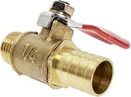 MAODOXIANG Valve 1Pc 1/4 Inch PEX Brass Ball Valve Full Port Crimp Shut-off Valve for PEX Tubing VE4