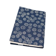 A5 可調式 媽媽手冊 布書衣 布書套 - 日式 和風捲 (藍)