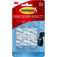 3M Command Clear Mini Hooks, 6hooks 17006CLR-ES
