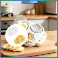 zzz 3 in 1 Egg Slicer Cutter for Hard Boiled Eggs and Century Eggs with Nonrust Steel Blade and Ergo