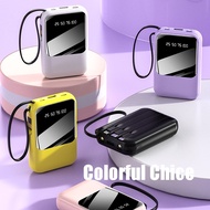 60000mAh Powerbank 30000mAh Mini Powerbank Built in 4 Cables Power Bank Fast Charging LED Display Po