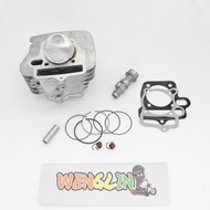 เสื้อสูบ WAVE100s/ WAVE100z/wave100 เก่า ลูก53 + แคมแต่ง + ปะเก็น+สลัก+กิ๊บ หลบวาล์วแบบลึกๆ เสื้อสูบ