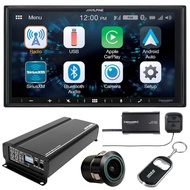 Alpine iLX-W650 Digital Media Receiver & SXV300V1 SiriusXM Tuner & Back Up Bullet Camera & KTA-450 P