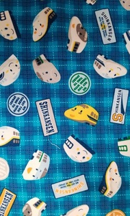 布口罩DIY日本拼布系列-新幹線可愛電車卡通布