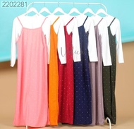 NF gamis overall polkadot gamis wafel cocobee