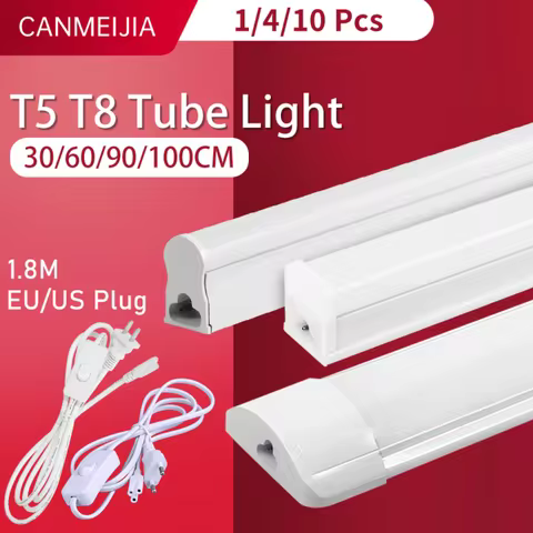 220V 120cm T5 T8 Led Tube Light For Home Led Lamp Tube Bar 10W 15W Cold White Warm Whtie 4ft Led Tub