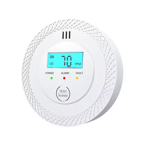 CO Alarm Sensor with LEDs Carbon Monoxide Alarm Detector Battery Powered Smoke and Carbon Monoxide D