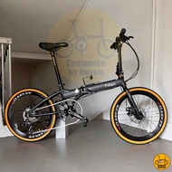 ⌚️ Fnhon Blast 22” 𝗠𝗥𝗧/𝗕𝘂𝘀-𝗳𝗿𝗶𝗲𝗻𝗱𝗹𝘆 14 Freebie 𝗟𝗶𝗴𝗵𝘁𝘄𝗲𝗶𝗴𝗵𝘁 Folding Bicycle Black Sora Disc Brake