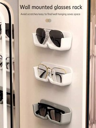 掛壁式眼鏡收納盒,無需打孔,抗壓力,適用於在臥室,浴室或商店展示和存儲眼鏡,太陽眼鏡或其他小物品