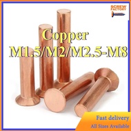 Copper countersunk head rivets GB869 percussion type flat head flat cone head solid rivets Copper d 