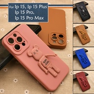 Ip ho ne 15 Ip 15 Plus Ip 15 Pro Ip 15 Pro Max Back Silicone Case Cover Casing Phone Mobile Cute Bea