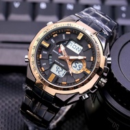 Jam tangan Swiss Army Dualtime Pria-Jam tangan Militer Dualtime-Digital dan analog aktif-lengkap den