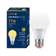 หลอดไฟ LED 11 วัตต์ Warmwhite Lamptan BULB GLOSS V.2