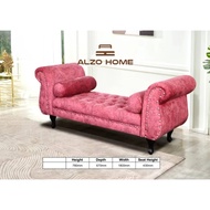 Alzo Home Bench Luxury | Anti-Scratch | Marble | Rangka Solid Wood | Ready Stock