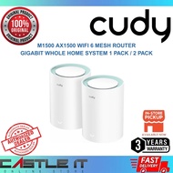 Cudy M1500 AX1500 WiFi 6 Mesh Router Gigabit Whole Home System 1 Pack 2 Pack