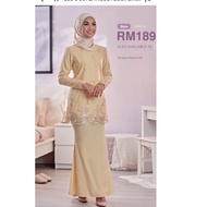 BAJU KURUNG MODEN SOFEA NUDE (BRAND BULAN BINTANG) SIZE XS BAJU RAYA