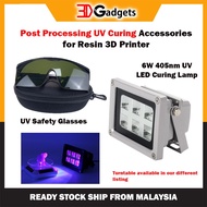 Resin Post Processing Accessories UV LED 405nm Curing Light UV Safety Glasses For Resin 3D Printer