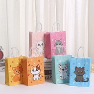 [In Stock] 1PCS Cartoon Cat Candy Bag Paper Bag 21X15X8cm Pet Cat Birthday Theme Gift Bag Party Decoration Supplies