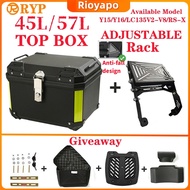 RYP Top Box Motorcycle 45L ABS Waterproof Kunci Gembok Aksesori Premium Aluminium Lock ABS MOTO BOX
