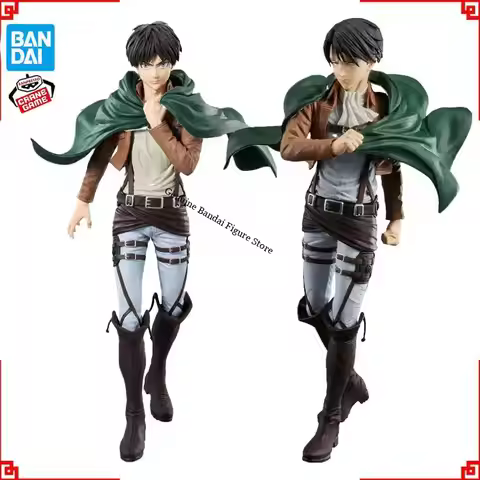 In Stock Original Bandai Banpresto Attack On Titan Eren Jaeger Levi Ackerman Grandista Pvc Anime Cha