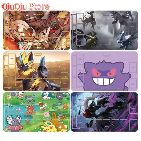 60x35x0.2Cm Cartoon Anime Pokemon Gengar Card Battle Single Diy Dtcg Tcg Game Mat Game Table Mat Car